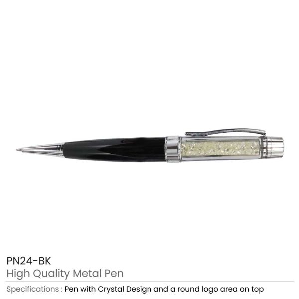 Crystal Metal Pens Black