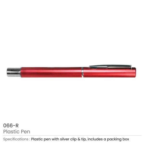 Plastic Pens Red