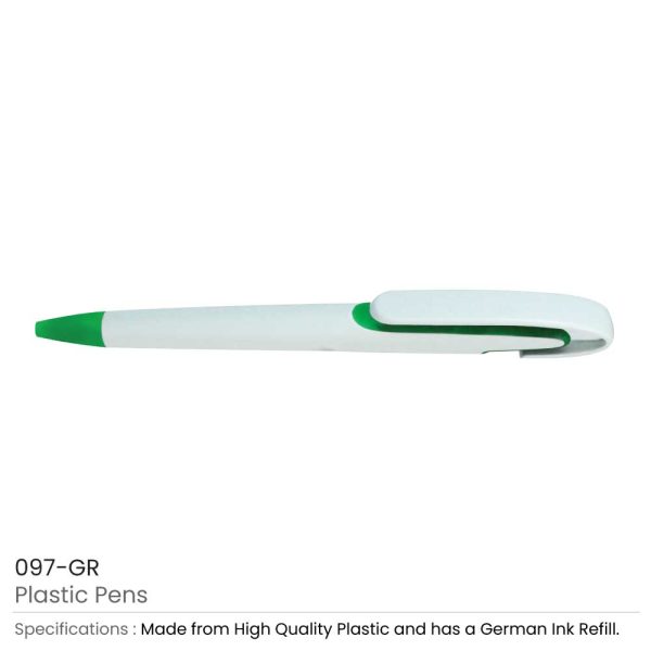 Green Plastic Pens