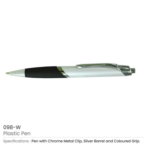 Plastic Pens - White