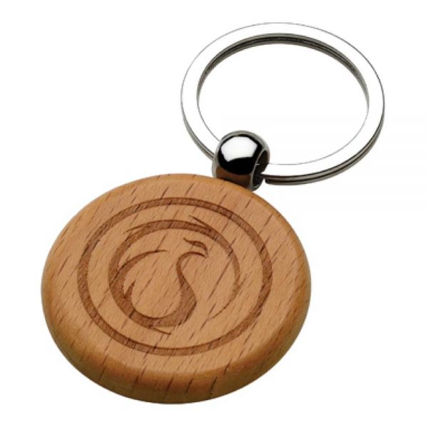 Promotional Round Wooden Keychains