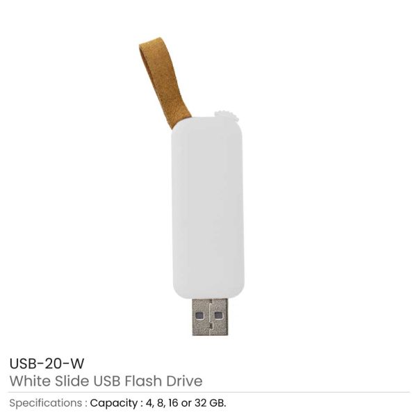Slide Button Flash Drives USB-20-W