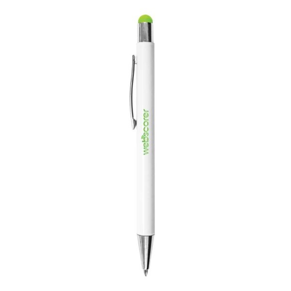 Branding Stylus Metal Pens - White