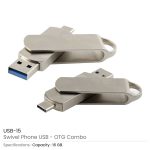 Metal Swivel USB with OTG 15