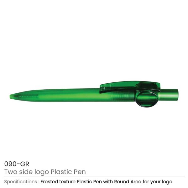 Green Pens with Two side logo