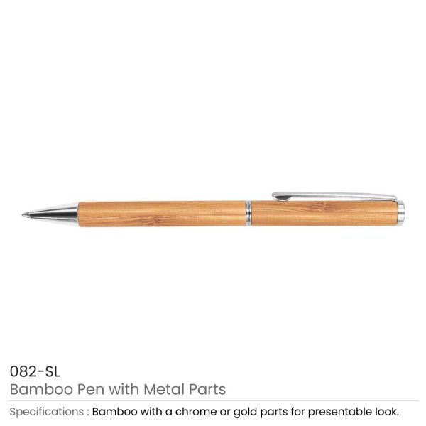 Bamboo Pens Silver Clip