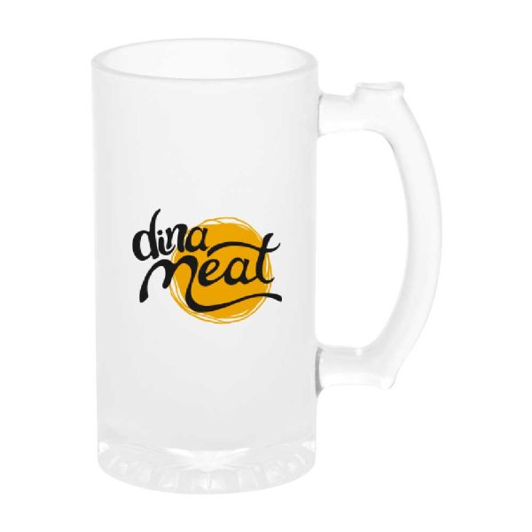 Branding Frosted Glass Beer Mugs