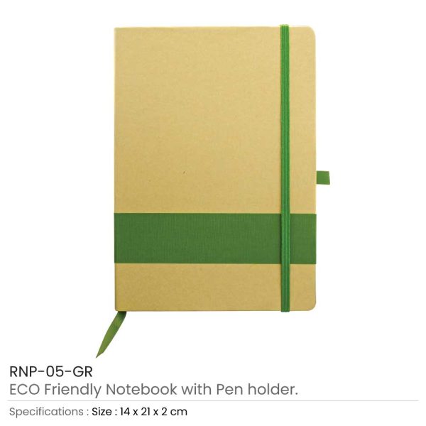 Eco Friendly Notebooks - Green