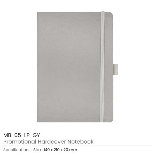 Hard Cover Notebooks Grey