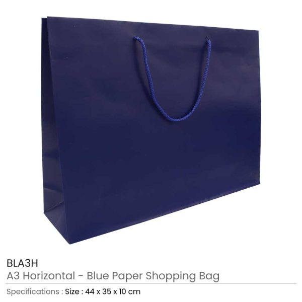 Paper Shopping Bags - Blue