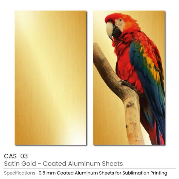Coated Aluminum Sheets - Satin Gold Color