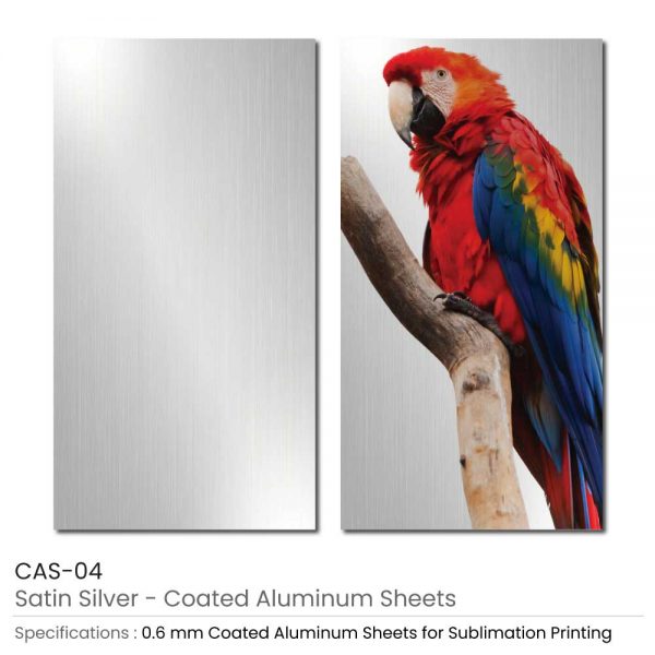 Coated Aluminum Sheets - Satin Silver Color
