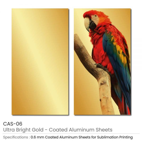 Coated Aluminum Sheets - Ultra Bright Gold Color