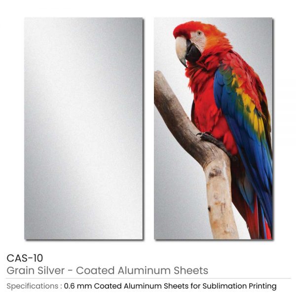 Coated Aluminum Sheets - Grain Silver Color