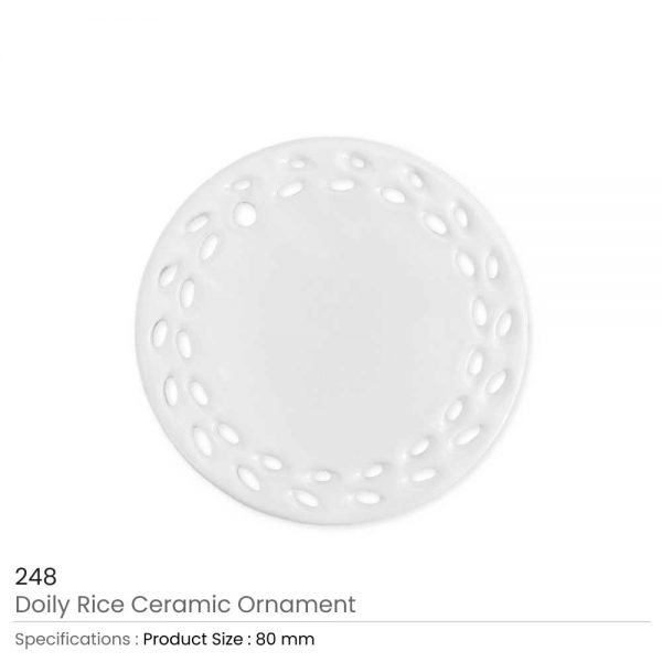 Doily Rice Ceramic Ornaments