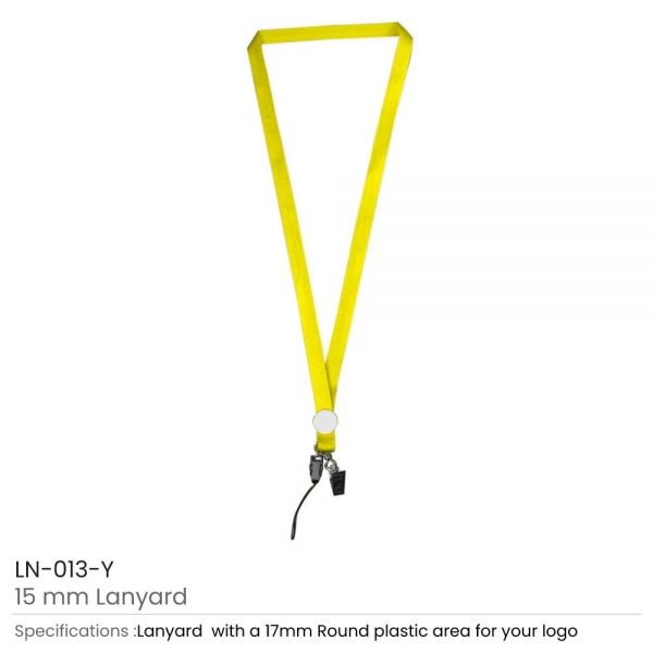 Lanyards with Epoxy Logo Yellow