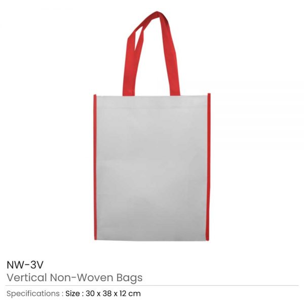 Non Woven Bags Red and White