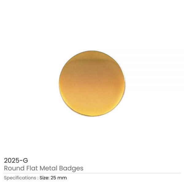 Round Shape Flat Logo Badges Gold