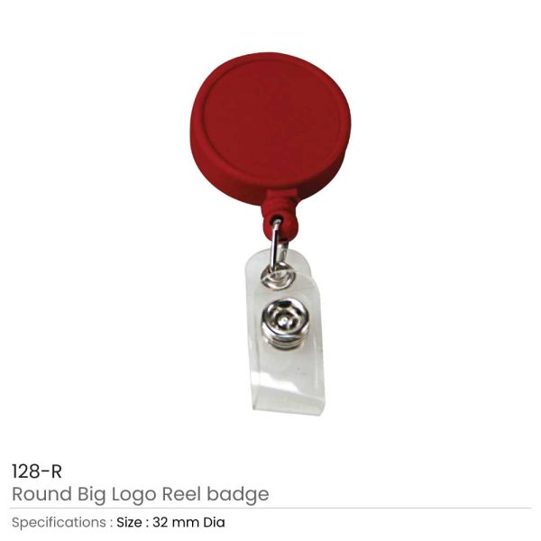 Round Logo Reel Badge Red