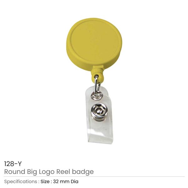 Round Logo Reel Badge Yellow
