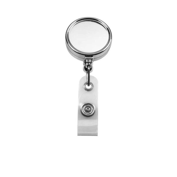 Round Badge Reels in Silver Mirror Shiny