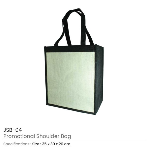 Jute Shoulder Bags - Black