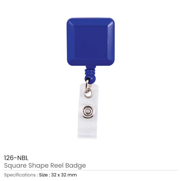 Navey Blue Badge Reels in Square Shape