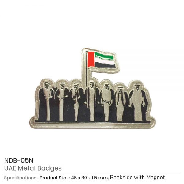 UAE Metal Badges Silver