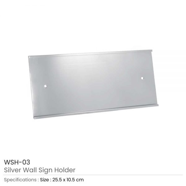 Wall Sign Holder Silver