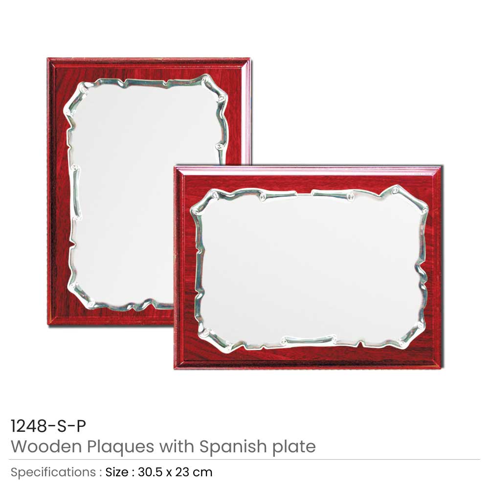 Wooden Plaques with Spanish Plate