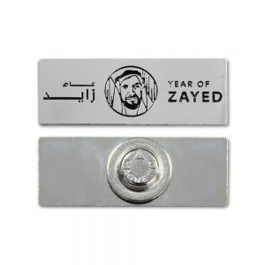 Year of Zayed Rectangular Metal Badges