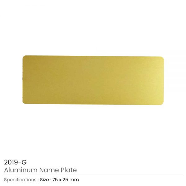 Gold Aluminum Name Plate