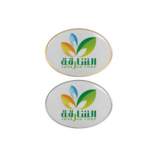 Oval Shape Flat Logo Badges