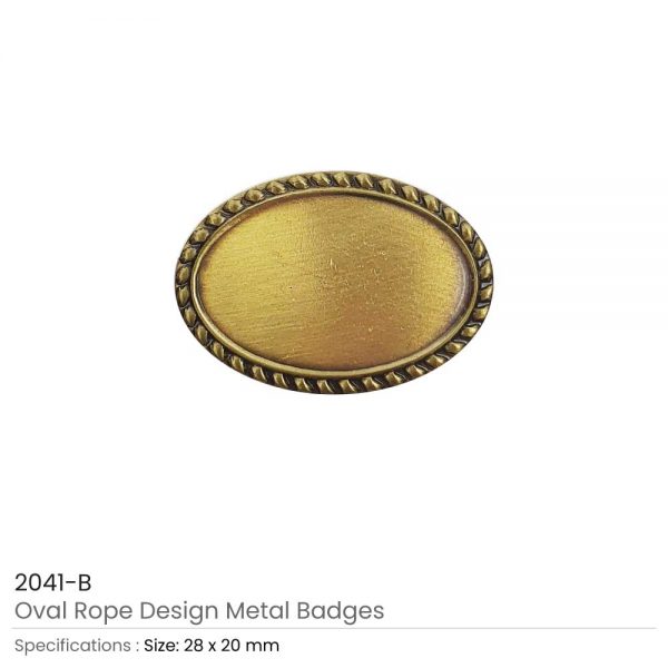 Oval Logo Badge Brown