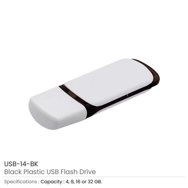 Plastic USB Flash Drives Black