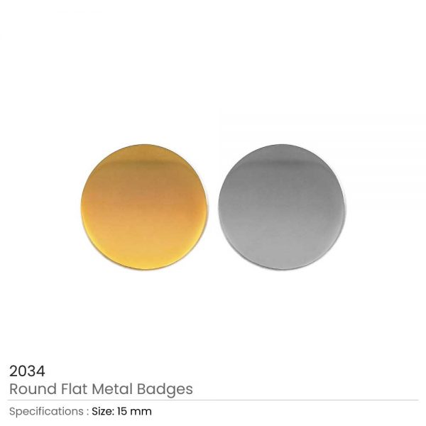 Round Flat Metal Badges