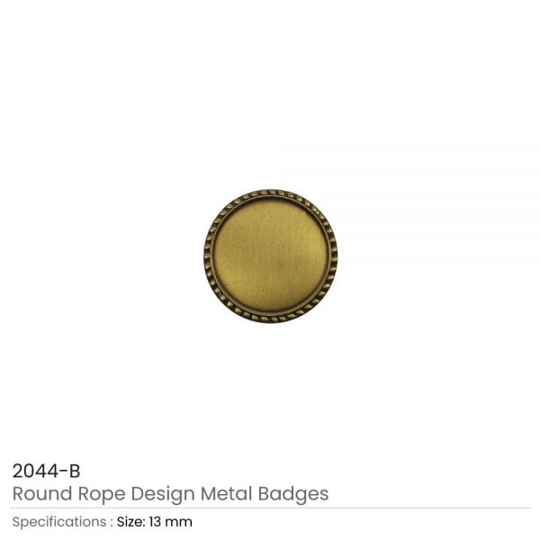 Round Logo Badges Brown