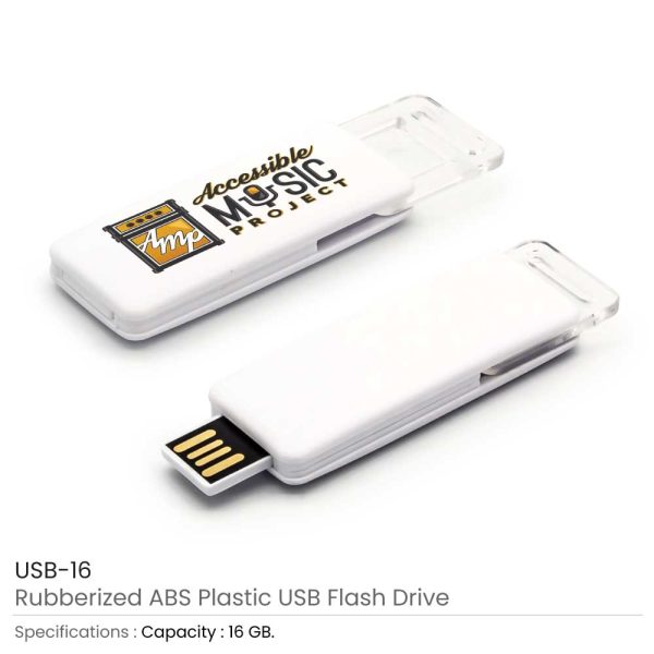 Rubberized ABS Plastic USB Flash Drives