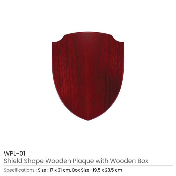 Shield Shaped Wooden Plaques Small Size