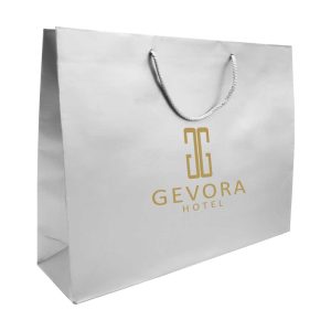 Branding Paper Shopping Bag Horizontal A4 Size - Silver