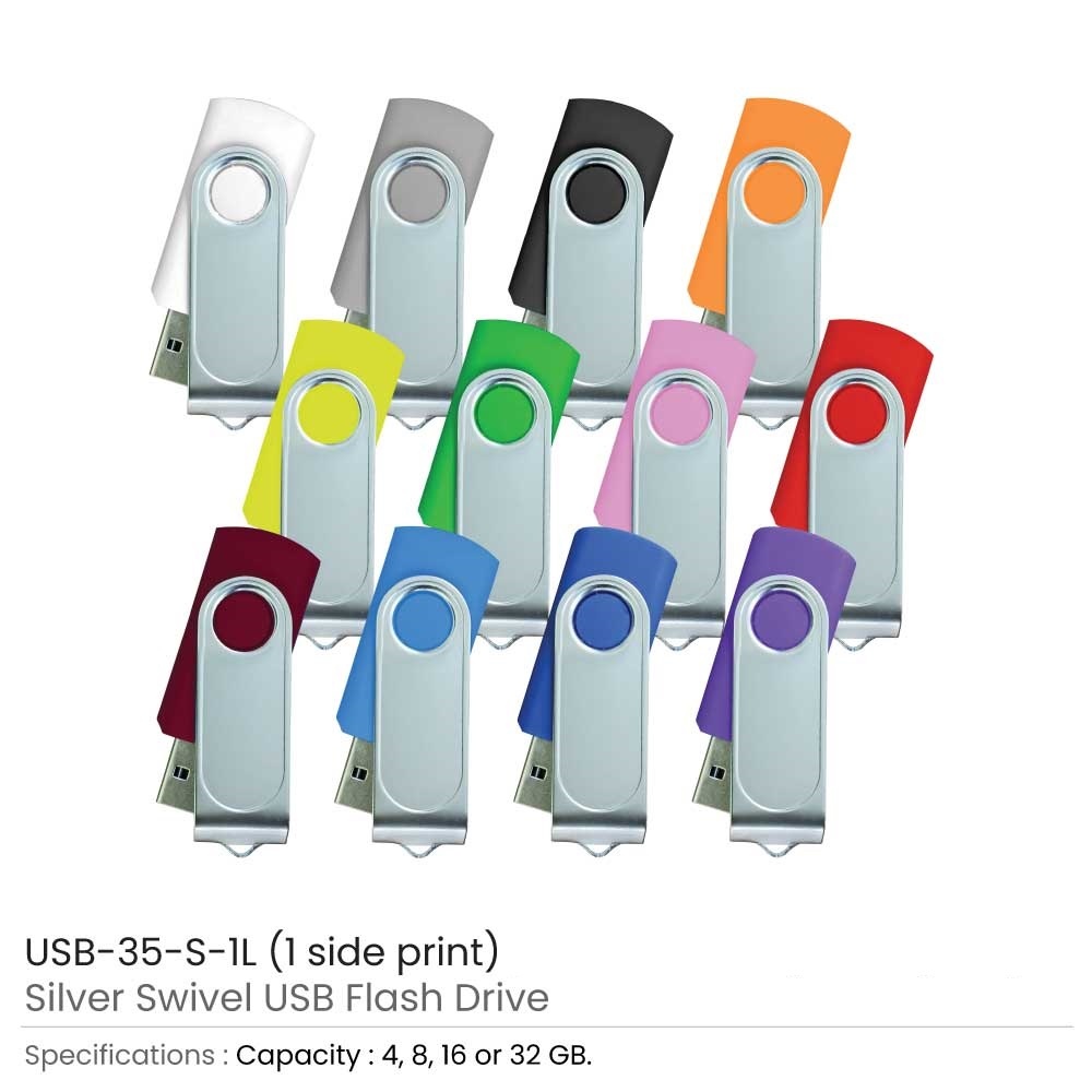 Promotional Swivel USB with 1 side Printing