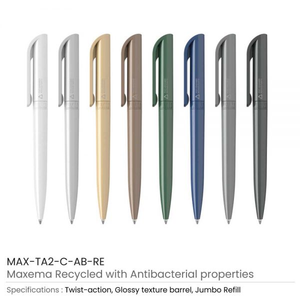 Maxema Antibacterial and Recycled Pens