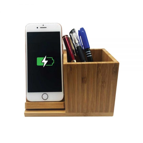 pen holder with wireless charger