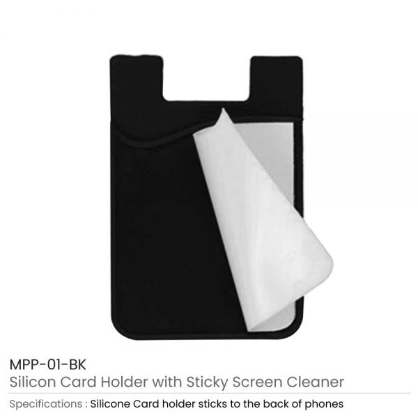 Silicone Card Holder Black