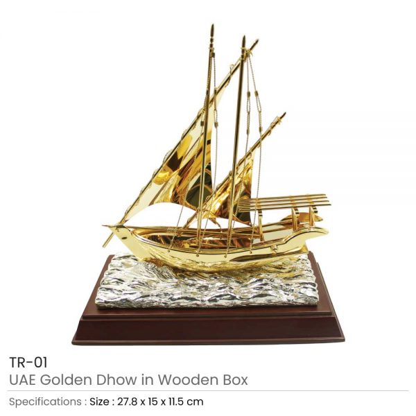 Dhow Trophy with Wooden Box