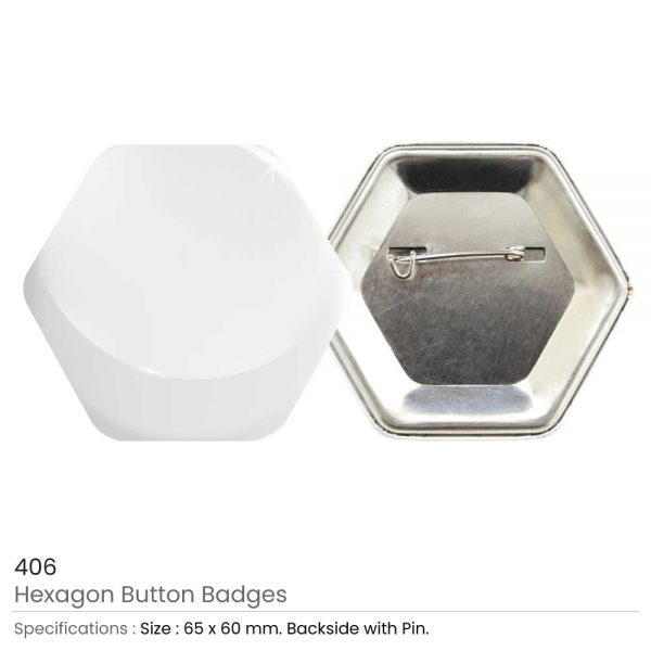 Hexagon Button Badges
