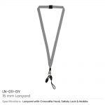 Lanyard-with-Clip-and-Mobile Holders-LN-011-GY