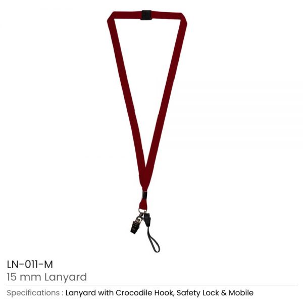 Lanyard with Mobile Holder Maroon
