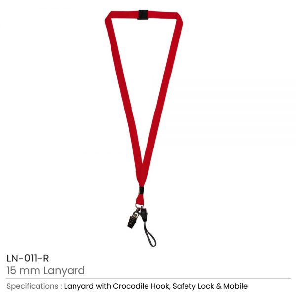 Lanyard with Mobile Holder Red