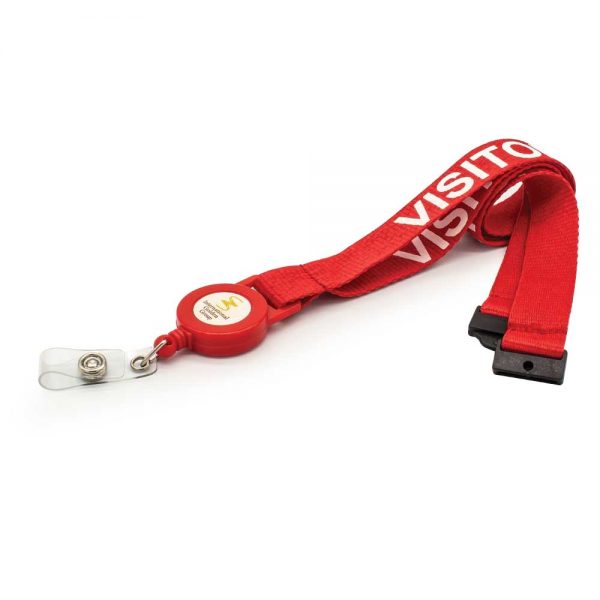 Printing Lanyard with Reel Badge and Safety Lock